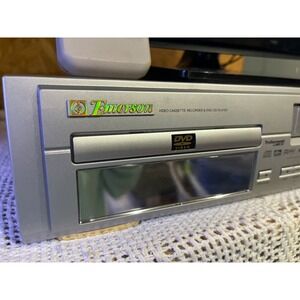Emerson EWD2204 DVD VCR Combo Player 4-Head Hi-Fi Stereo Silver with Remote